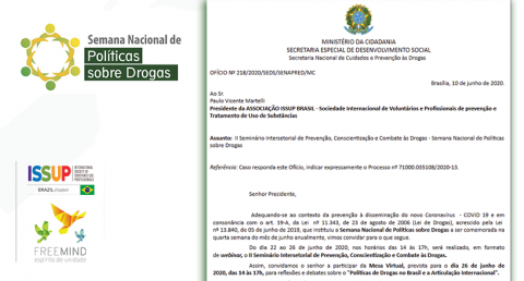 Associa-o ISSUP Brasil participa da 22a Semana Nacional de Políticas sobre Drogas