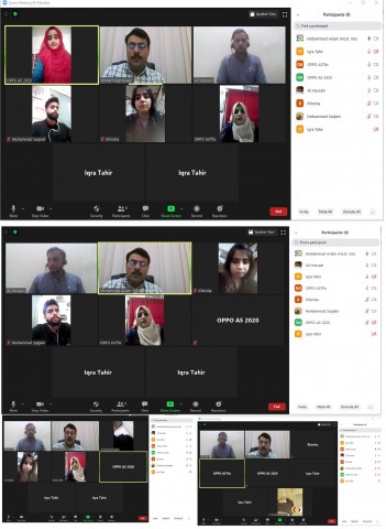 Réunion mensuelle des membres de l’ISSUP et de l’équipe sialkot du Forum de la jeunesse du Pakistan en ligne / via Zoom.