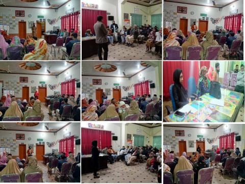 Sessione terapeutica per l'assistenza familiare di ISSUP Pakistan, M A Jinnah Foundation con Collaboration Youth Forum Pakistan's Team Sialkot presso il New Life Rehab Center, Sialkot.