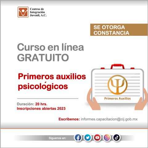 Curso en línea gratuito : Primeros auxilios psicológicos